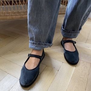 Drogheria Crivellini Mary Jane slipper, Size EU 38, Ash Velvet